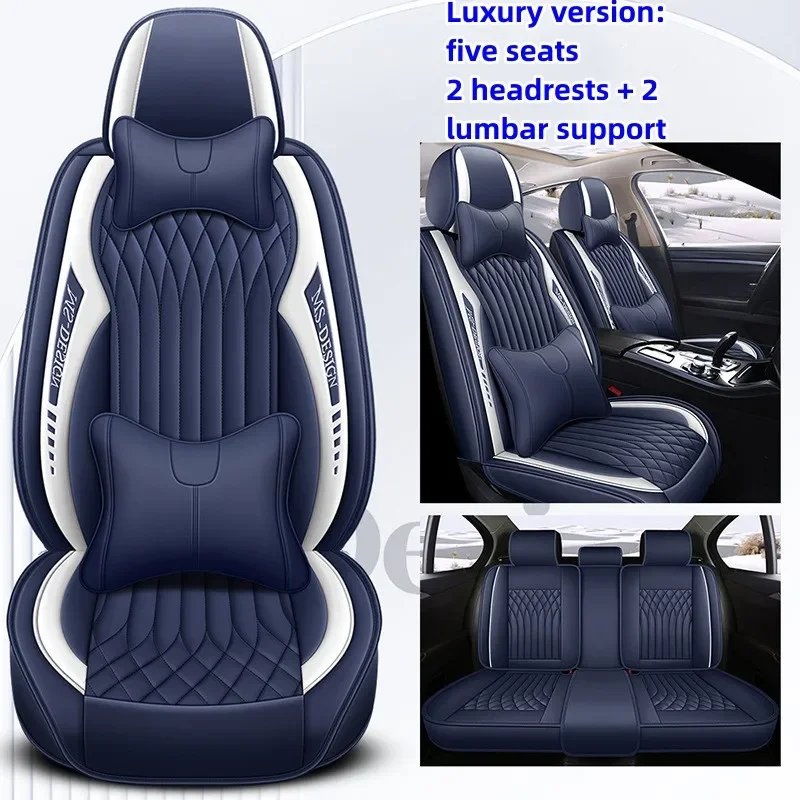 

Новый роскошный кожаный чехол с полным покрытием, автомобильные аксессуары, чехлы на сиденья для 5 сидений, полный комплект, специально для Honda Civic CRV Accord HRV