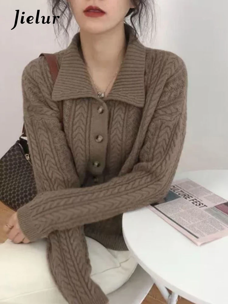 Jielur Vintage Loose Ins Female Cardigan Solid Color Fashion Single Breasted Simple Office Ladies Pink Black Women's Cardigan
Jielur Vintage Loose Ins Female Cardigan Solid Color Fashion Single Breasted Simple Office Ladies Pink Black Women's Cardigan