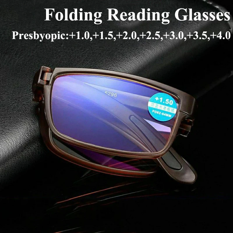 Anti-blue Light Folding Reading Glasses With Box TR90 Frame Men Women Portable Spectacles Eyewear Glasses Diopter +1.0 To +4.0
Anti-blue Light Folding Reading Glasses With Box TR90 Frame Men Women Portable Spectacles Eyewear Glasses Diopter +1.0 To +4.0