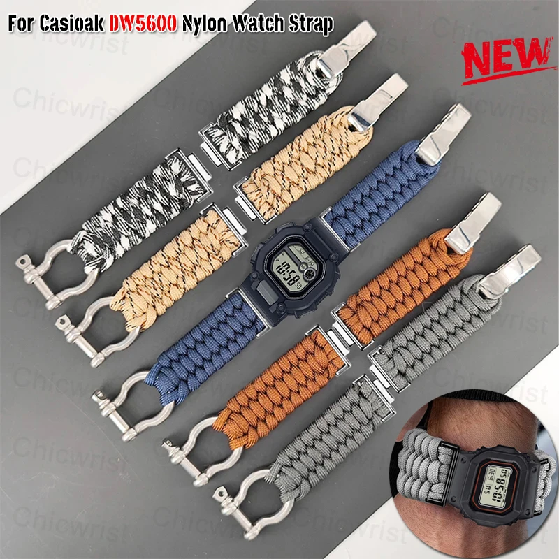 Substitute For Casioak DW 5600 Band Canvas Watchband Outdoor Umbrella Rope Modified Nylon Men DW5600 Watch Strap 16mm
Substitute For Casioak DW 5600 Band Canvas Watchband Outdoor Umbrella Rope Modified Nylon Men DW5600 Watch Strap 16mm