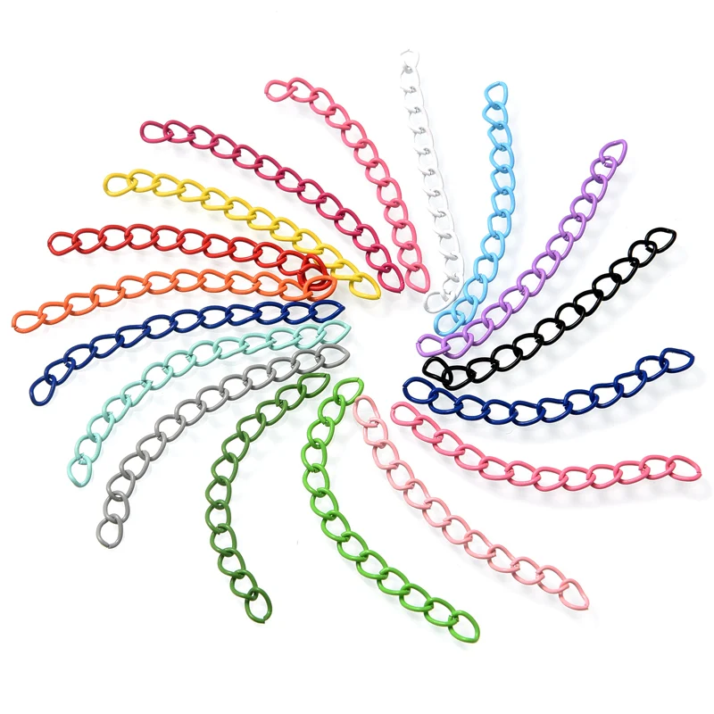 5cm 100Pcs Colorful Alloy Metal Keychain Tail Chain Length Extend Tail Chain for Bracelets Necklace Jewelry Making DIY Accessory
5cm 100Pcs Colorful Alloy Metal Keychain Tail Chain Length Extend Tail Chain for Bracelets Necklace Jewelry Making DIY Accessory