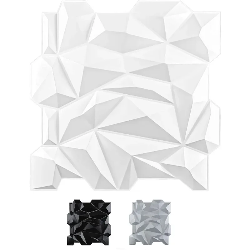 12 Pieces 50x50cm Plastic 3D Rhombic Wall Panels with Jagged Joints-matte White, for Living Room, Bedroom, TV Background
12 Pieces 50x50cm Plastic 3D Rhombic Wall Panels with Jagged Joints-matte White, for Living Room, Bedroom, TV Background