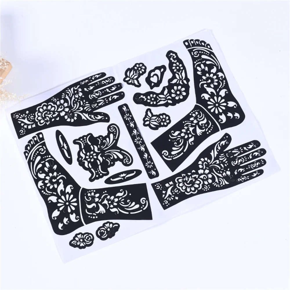 Reusable Waterproof Unisex Temporary Diy Tools India Henna Template Body Art Stickers Tattoo Stencils Hand Art Stickers
Reusable Waterproof Unisex Temporary Diy Tools India Henna Template Body Art Stickers Tattoo Stencils Hand Art Stickers