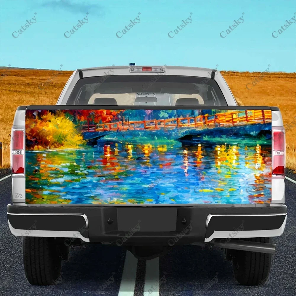 Color Oil Painting Truck Tailgate Wrap Professional Grade Material Universal Fit for Full Size Trucks Weatherproof Car Wash Safe
Color Oil Painting Truck Tailgate Wrap Professional Grade Material Universal Fit for Full Size Trucks Weatherproof Car Wash Safe