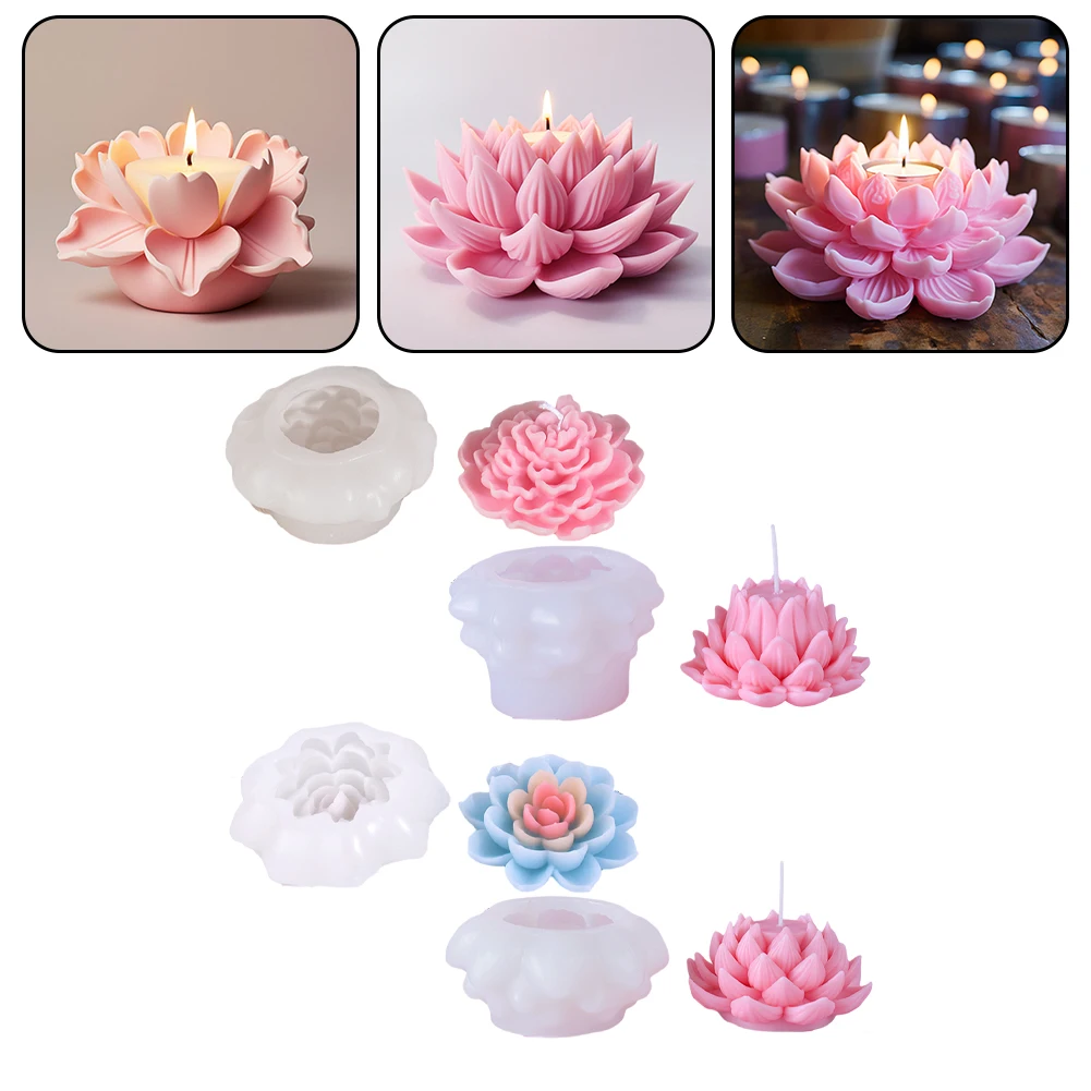 Aromatherapy Candle Silicone Mold 3D Lotus Flower Shape Soap Mould DIY Candle Form Soap Mould Cake Decoration Supplies
Aromatherapy Candle Silicone Mold 3D Lotus Flower Shape Soap Mould DIY Candle Form Soap Mould Cake Decoration Supplies