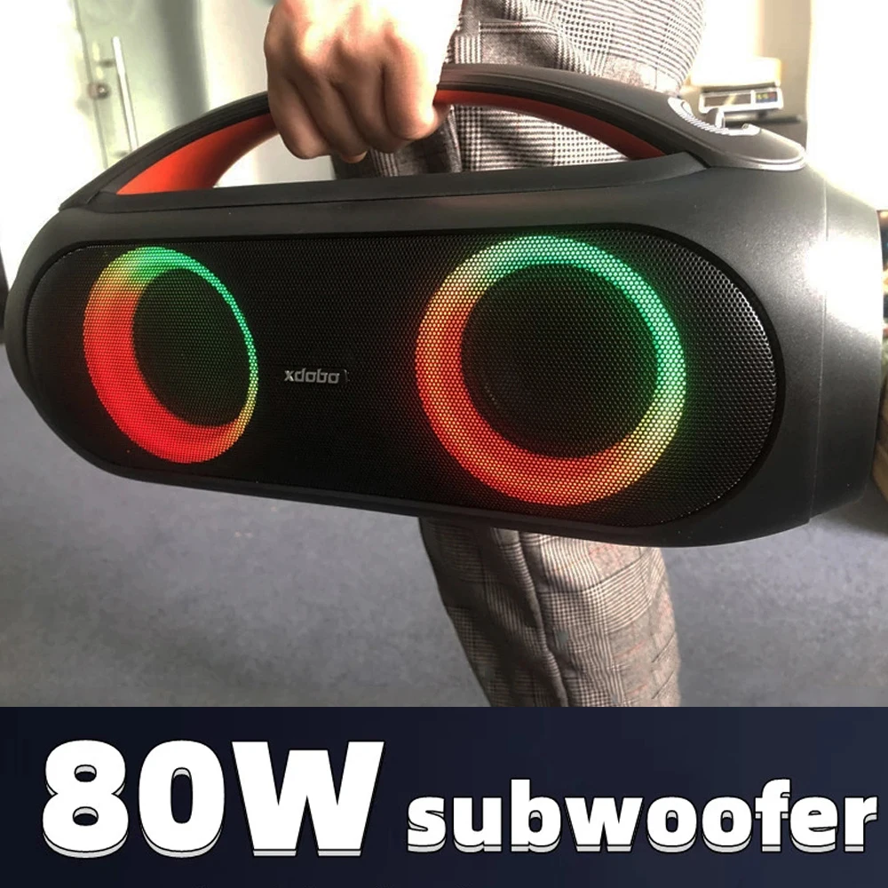 Vibe Plus 80W High Power Bluetooth Speaker RGB Light Portable Outdoor 360Stereo Surround Subwoofer 10400mAH Battery Caixa de som 
Vibe Plus 80W High Power Bluetooth Speaker RGB Light Portable Outdoor 360Stereo Surround Subwoofer 10400mAH Battery Caixa de som