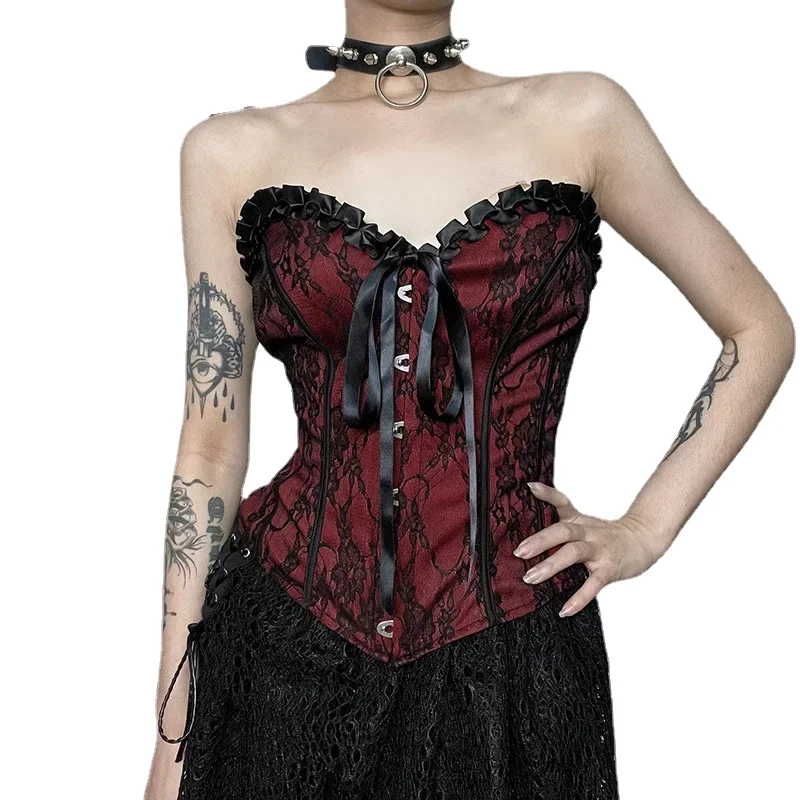 New Black Street Fashion Black Bra Vest Sexy Slim Fit Lace Slim Fit Top No Shoulder Strap Waist Slimming Tie Shaping Cloth
New Black Street Fashion Black Bra Vest Sexy Slim Fit Lace Slim Fit Top No Shoulder Strap Waist Slimming Tie Shaping Cloth