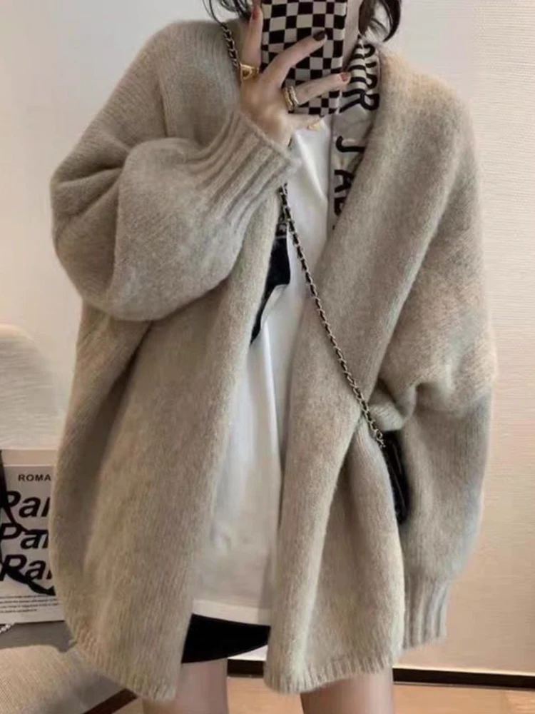 Jmprs Winter Thick Warm Women Cardigan Coat Korean Lazy Wind Loose Sweater Casual Long Sleeve Simple All Match Lady Outwear New
Jmprs Winter Thick Warm Women Cardigan Coat Korean Lazy Wind Loose Sweater Casual Long Sleeve Simple All Match Lady Outwear New