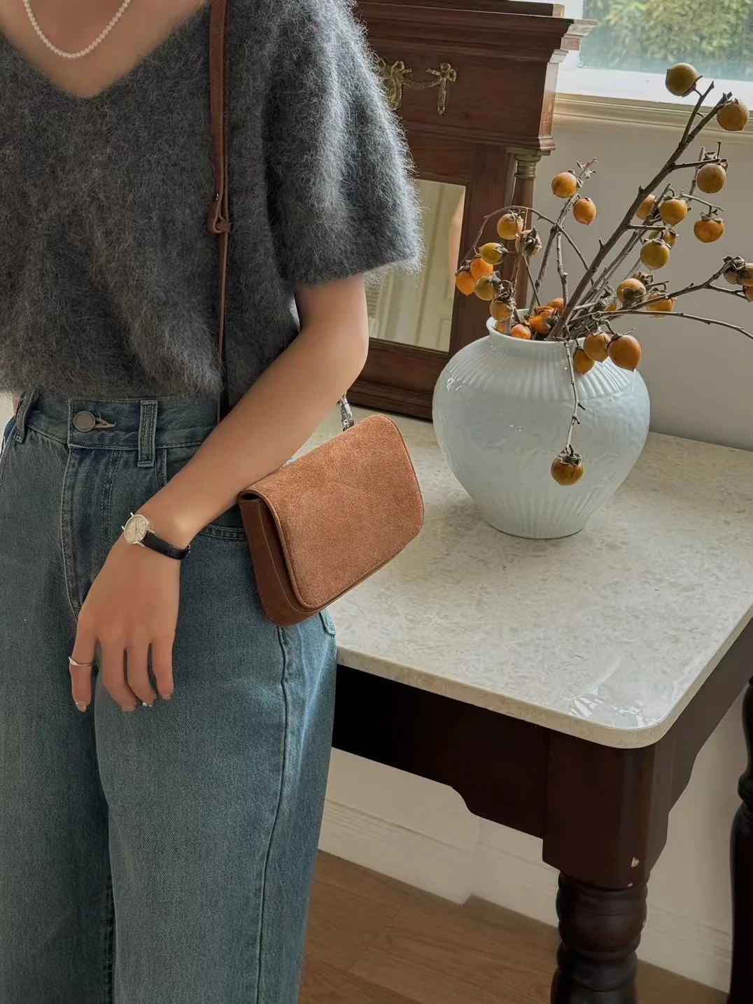 

Vintage Cowhide Small Square Bag Women s Highend Simple Tofu Bag Single Shoulder Crossbody Phone Bag