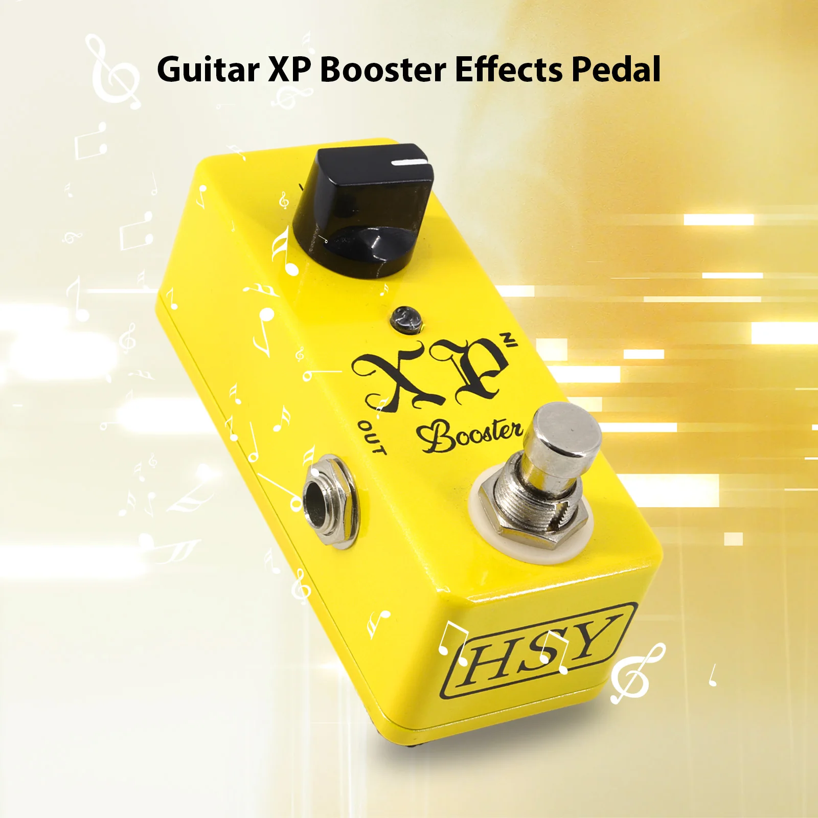 

Guitar XP Booster Pedal Electric Guitar Effects Pedal True Bypass Zinc Alloy Shell DC 9V 6.35mm Input/Output Interface