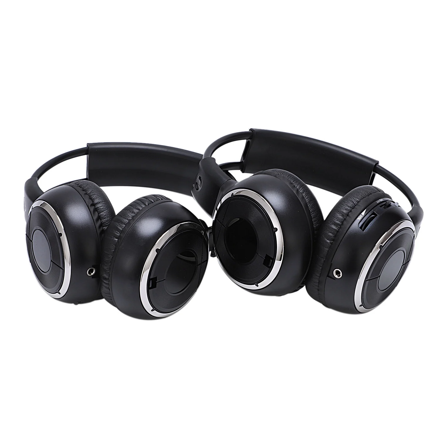 

2 x Double Infrared Stereo Wireless Headphone Headset IR Car DVD Player Headrest Black