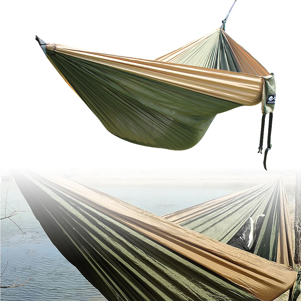 Lighten Up Bicolor Hammock with Hammock straps and Black carabiner Camping Survival travel Double Person outdoor furniture
Lighten Up Bicolor Hammock with Hammock straps and Black carabiner Camping Survival travel Double Person outdoor furniture