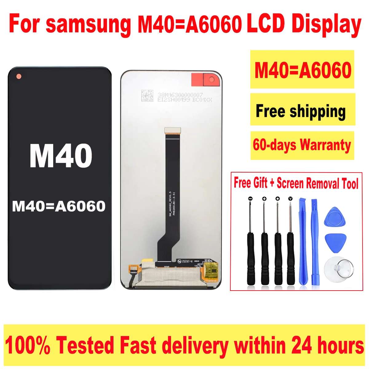 Screen Replacement With Frame For Samsung Galaxy M40 A6060 LCD Display Touch Screen Digitizer Assembly For Samsung A6060
Screen Replacement With Frame For Samsung Galaxy M40 A6060 LCD Display Touch Screen Digitizer Assembly For Samsung A6060