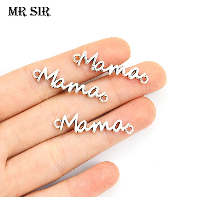 20pcs Antique Silver Color Word Mama Alloy Charms Connectors for Jewelry Making Bracelets Necklaces for Mother Gifts Accessories
20pcs Antique Silver Color Word Mama Alloy Charms Connectors for Jewelry Making Bracelets Necklaces for Mother Gifts Accessories