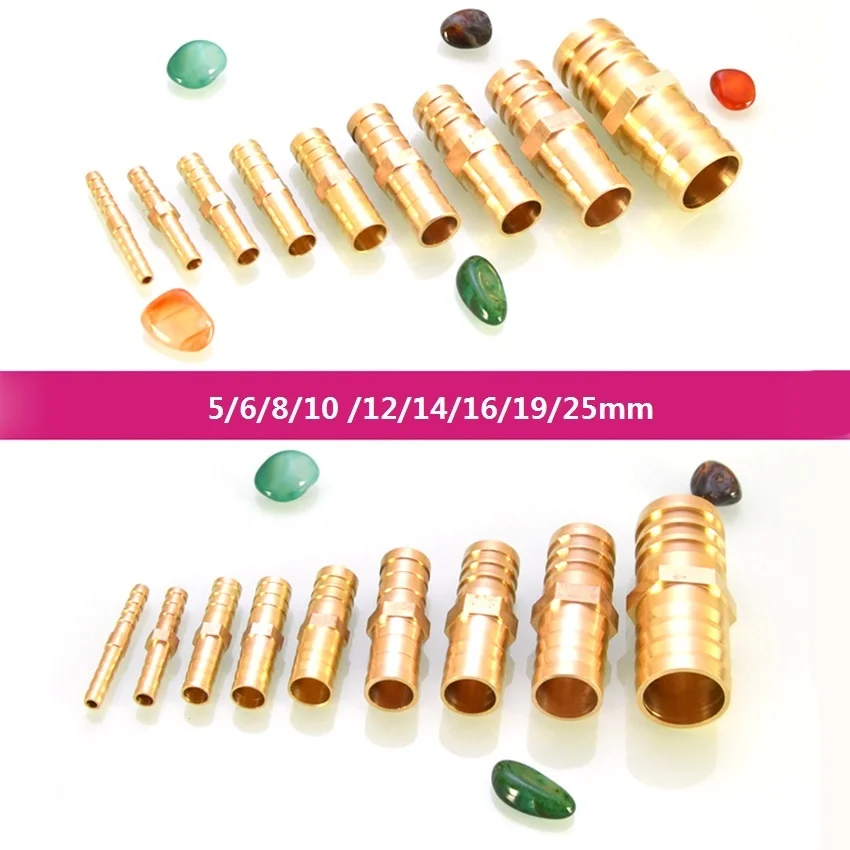 2Pcs Brass 5/6/8/10/12/14/16/19/25mm Barbed Hose Straight Joiner Splitter Connector Air Fuel Tubing Water Pipe Fitting Adapter
2Pcs Brass 5/6/8/10/12/14/16/19/25mm Barbed Hose Straight Joiner Splitter Connector Air Fuel Tubing Water Pipe Fitting Adapter