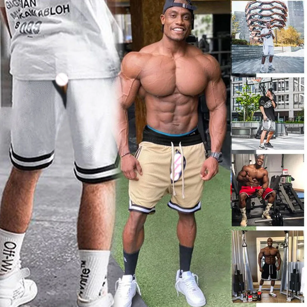 

Летние уличные сексуальные брюки с открытой промежностью, новые спортивные шорты для фитнеса, мужские тонкие сетчатые тренировочные брюки для спортзала, бега, баскетбола, шорты