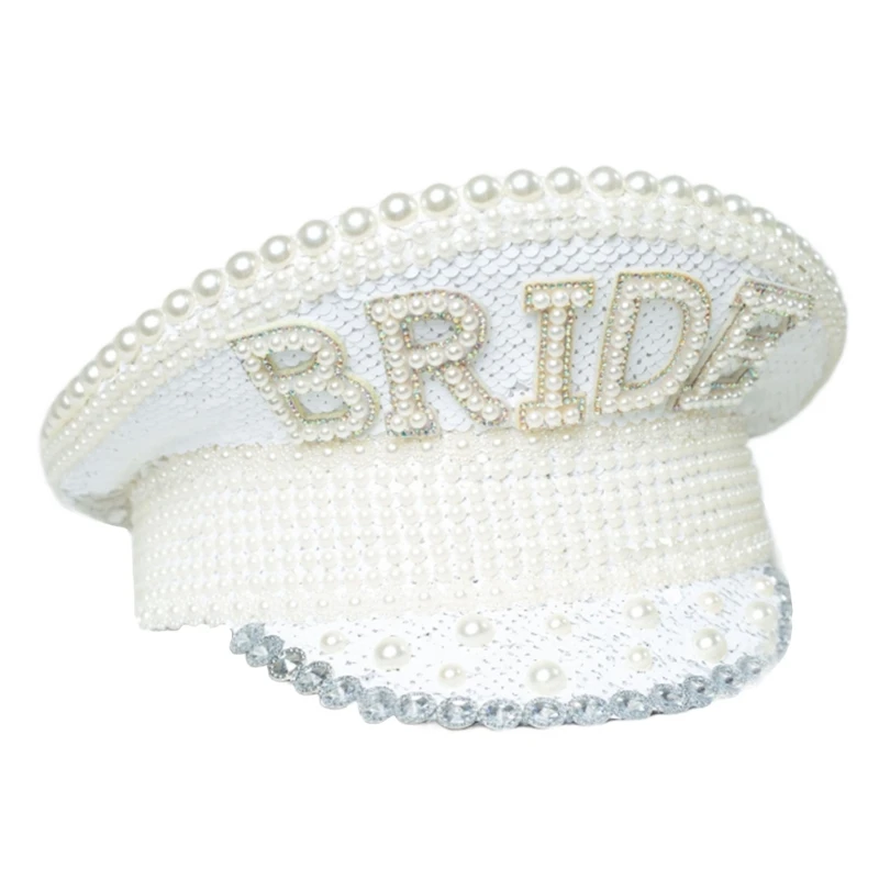 

Diamond-studded Captain Hat Heavy Crystal Hat Surprise Gift for Girl Boys Hat for Carnivals Music Festival NEW