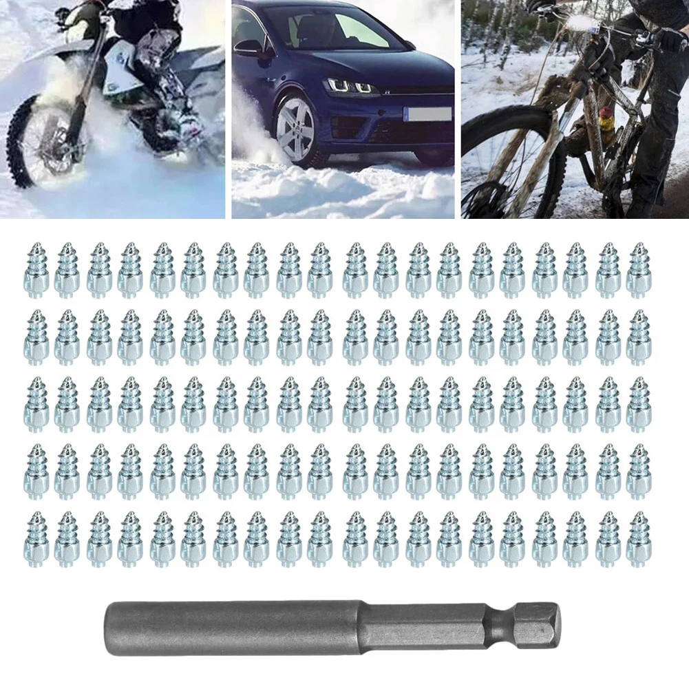 100pcs Car Tire Anti-Slip Screw Stud Winter Wheel Tyre Snow Ice Motorcycle Tire Spikes With Tungsten Steel Alloy Super Durable
100pcs Car Tire Anti-Slip Screw Stud Winter Wheel Tyre Snow Ice Motorcycle Tire Spikes With Tungsten Steel Alloy Super Durable