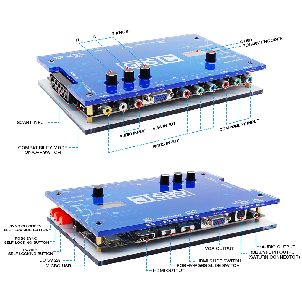 Generic GBS Control GBSC RGBs /Scart /Ypbpr Signal to VGA /HDMI
