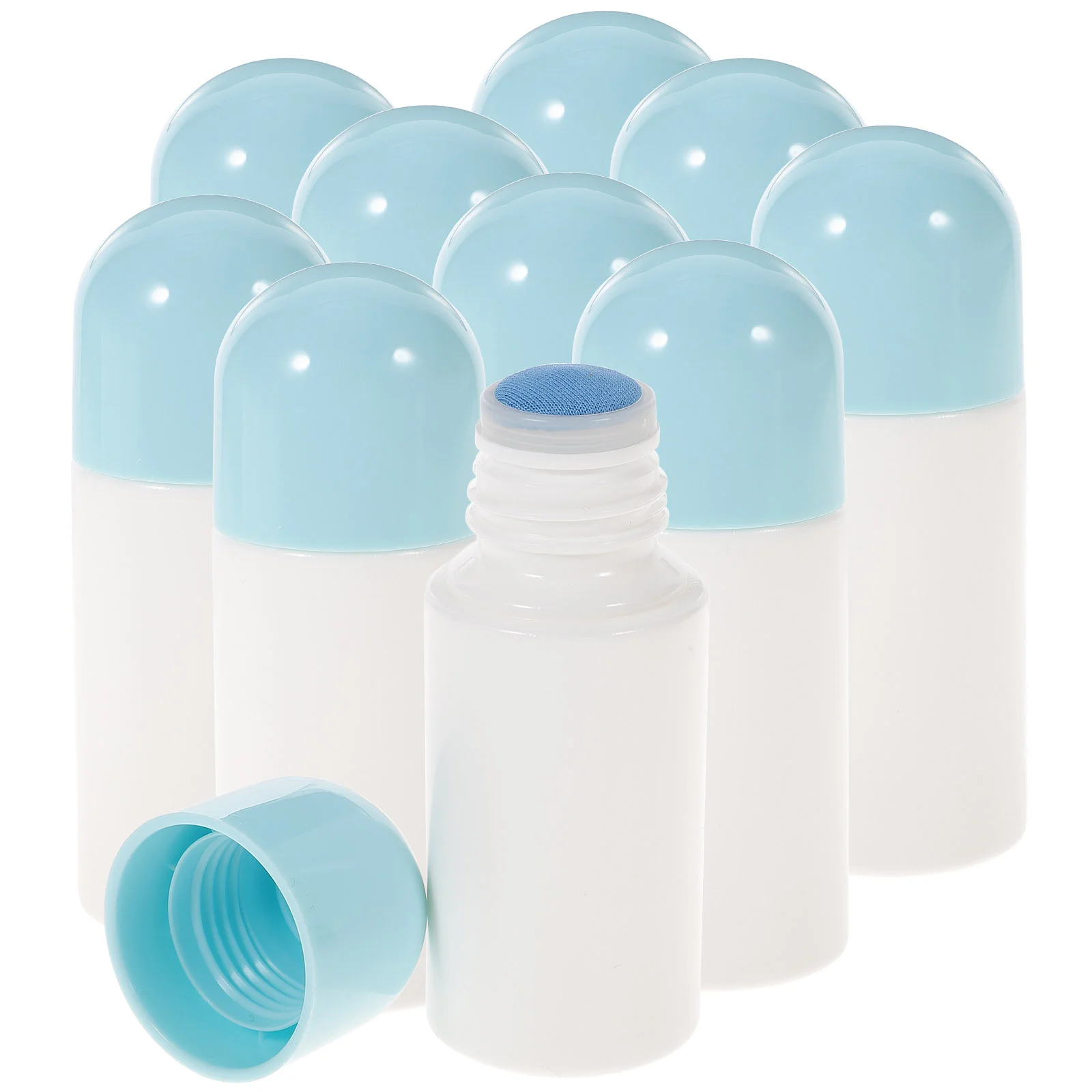 

Beavorty Plastic Containers Sponges Head Applicator Bottle 10Pcs Roll Liniment Bottles Refillable Roller Sub Bottles