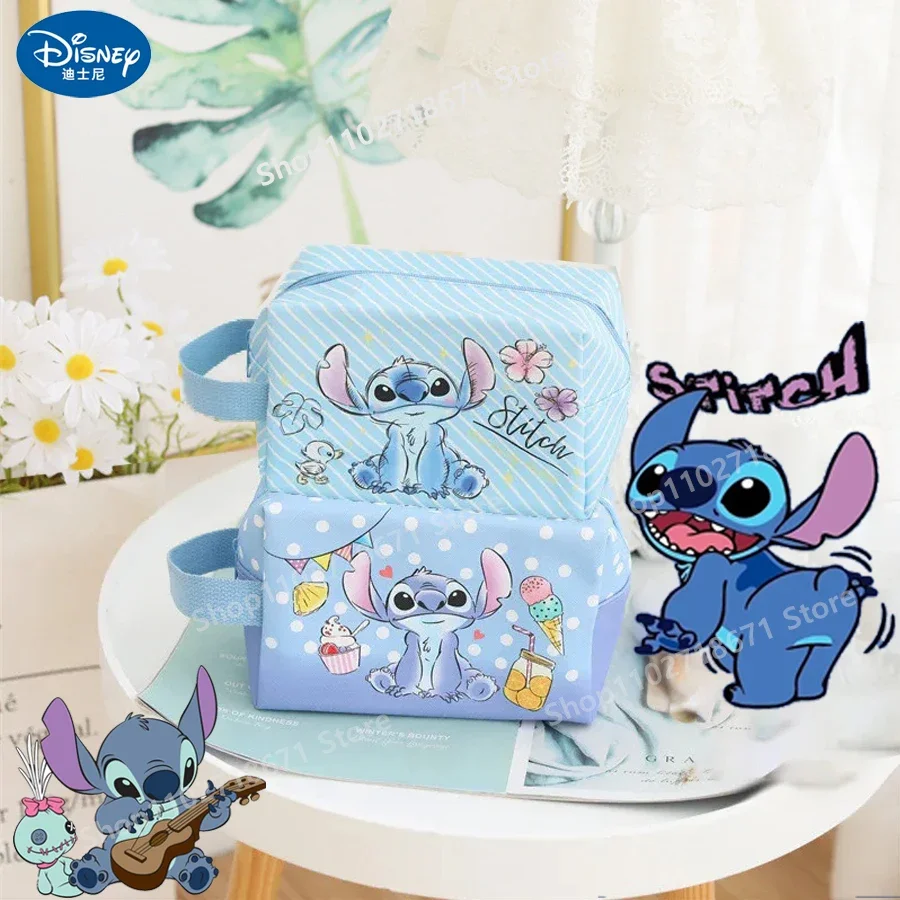 

Stitch Disney Anime Lilo & Stitch Cosmetic Bag Kawaii Stich Mickey Mouse Princess Makeup Cartoon Travel Storage Bag Girl Gift
