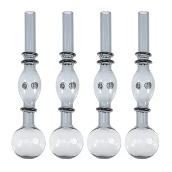 4pcs Glass Oil Lamp Burner High Borosilicate Lamp Burner Oil Burner Glass Pipe Heat Resistant Glass Oil Lantern Cover