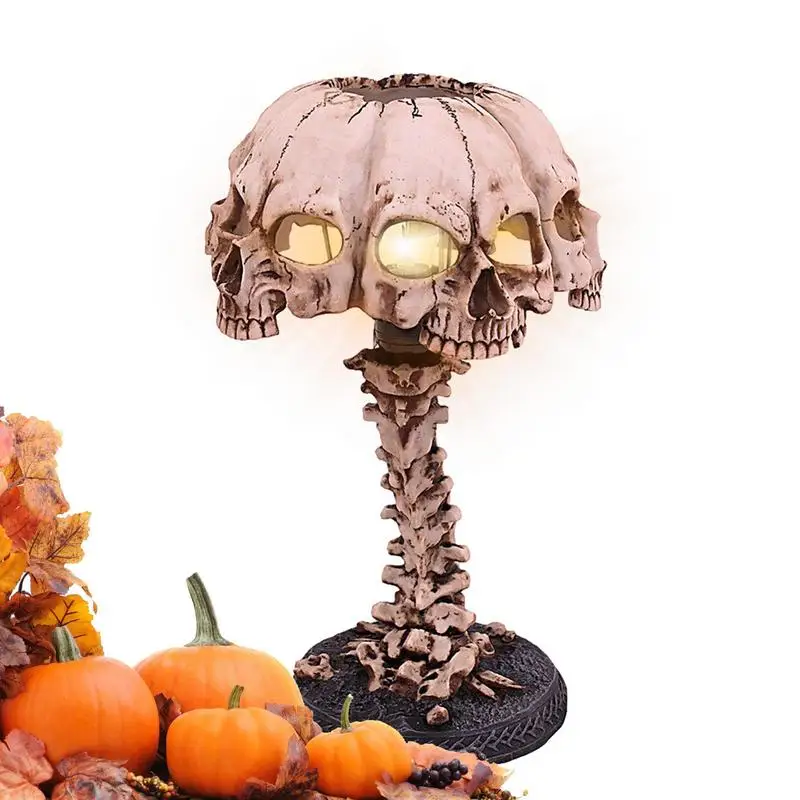 Skull Table Lamp Gothic Lamp 4 Head Skull Night Light Resin Horror Lamp Decoration Spooky Halloween Decorative Lights 3D
Skull Table Lamp Gothic Lamp 4 Head Skull Night Light Resin Horror Lamp Decoration Spooky Halloween Decorative Lights 3D