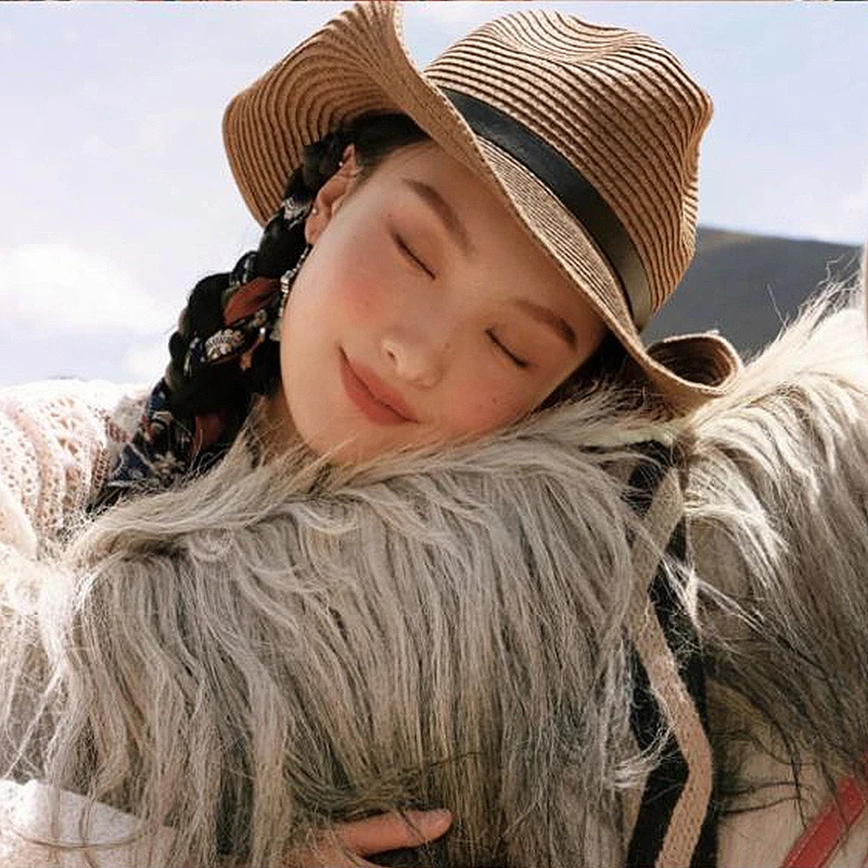 Men Women Soft Straw Western Cowboy Hats Wide Brim Sunhat Party Travel Outdoor Caps Classical Retro Sombrero UK Size L US 7 1/4
Men Women Soft Straw Western Cowboy Hats Wide Brim Sunhat Party Travel Outdoor Caps Classical Retro Sombrero UK Size L US 7 1/4