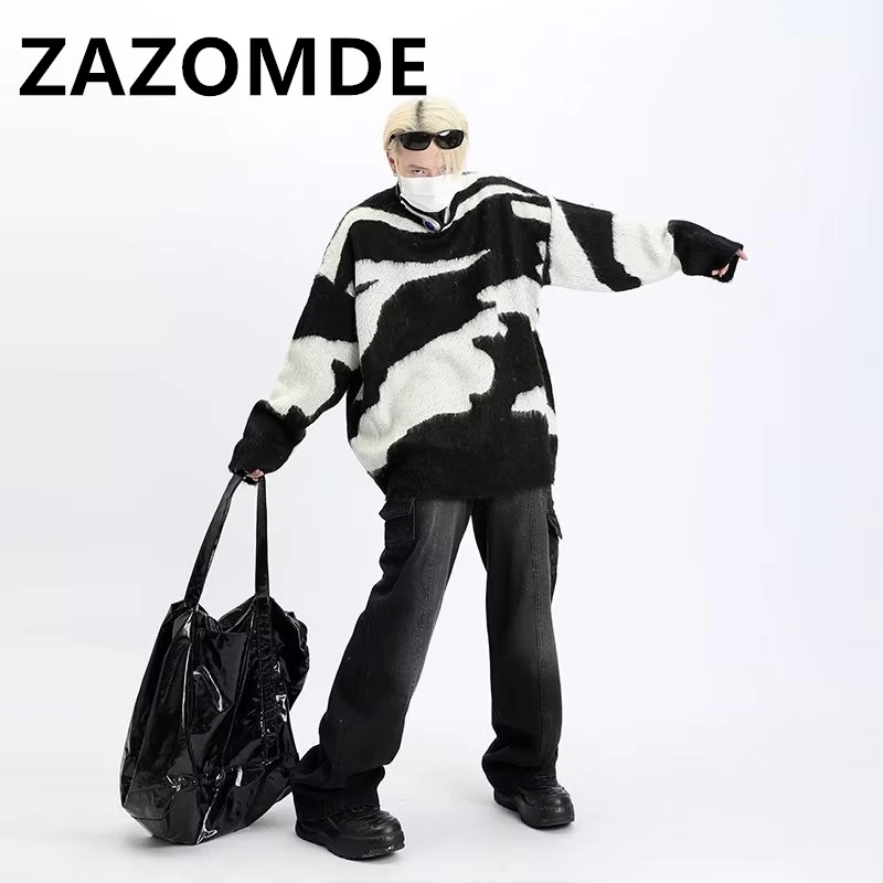 ZAZOMDE Sweater Pullovers Men Patchwork Design Loose Retro Students Trendy Korean Style Popular Soft O-neck All-match Autumn New
ZAZOMDE Sweater Pullovers Men Patchwork Design Loose Retro Students Trendy Korean Style Popular Soft O-neck All-match Autumn New