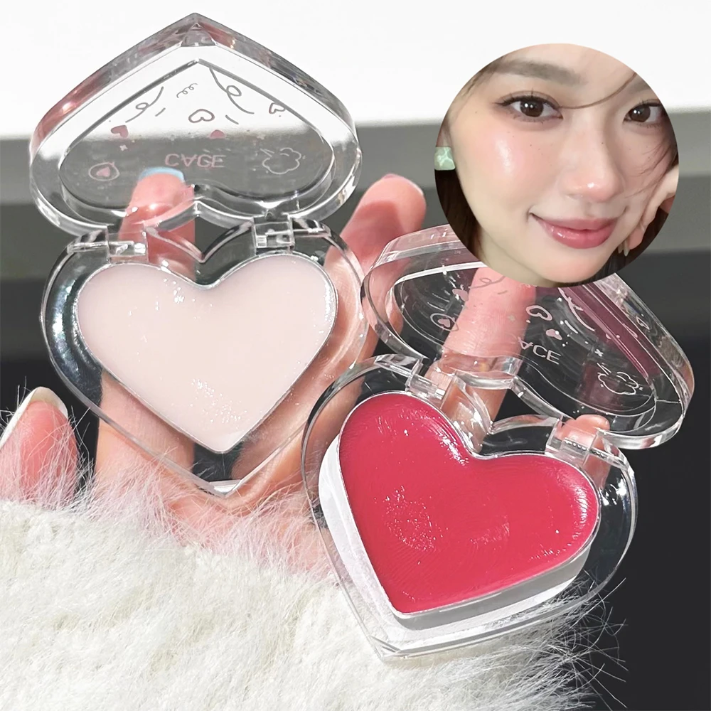 Love Heart Highlighter Blusher Palette Brightening Face Highlighter Cream Waterproof High Gloss Blush Illuminator Korean Makeup 1 S49a3fa37614c4c67952aaff7125038f41