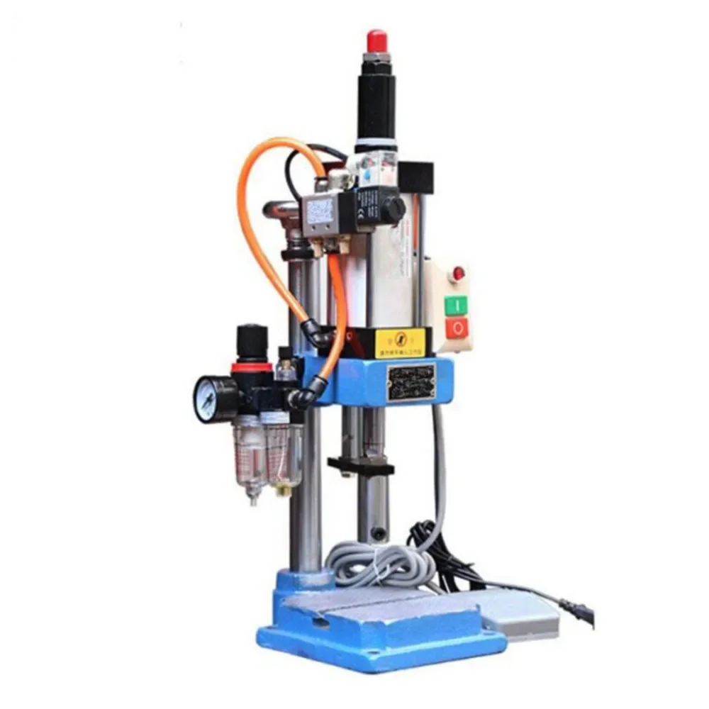 

Pneumatic Punching Machine Hand Press Machine Adjustable Force 200KG Pneumatic Puncher 110V/220V Single Column