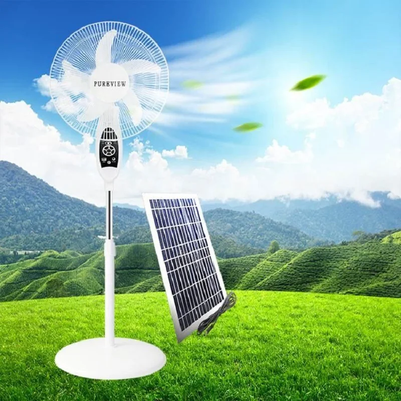 16 inches solar fan with solar panel rechargeable Household Big Wind Mute Outdoor Power Portable Battery Flood Fan Hot Summer 
16 inches solar fan with solar panel rechargeable Household Big Wind Mute Outdoor Power Portable Battery Flood Fan Hot Summer