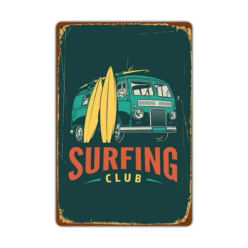 Vintage Hawaii Surf Time Metal Tin Signs Wall Art Painting Plate Seaside Beach Poster Plaque for Bar Pub Club Surf Shop Decor 
Vintage Hawaii Surf Time Metal Tin Signs Wall Art Painting Plate Seaside Beach Poster Plaque for Bar Pub Club Surf Shop Decor