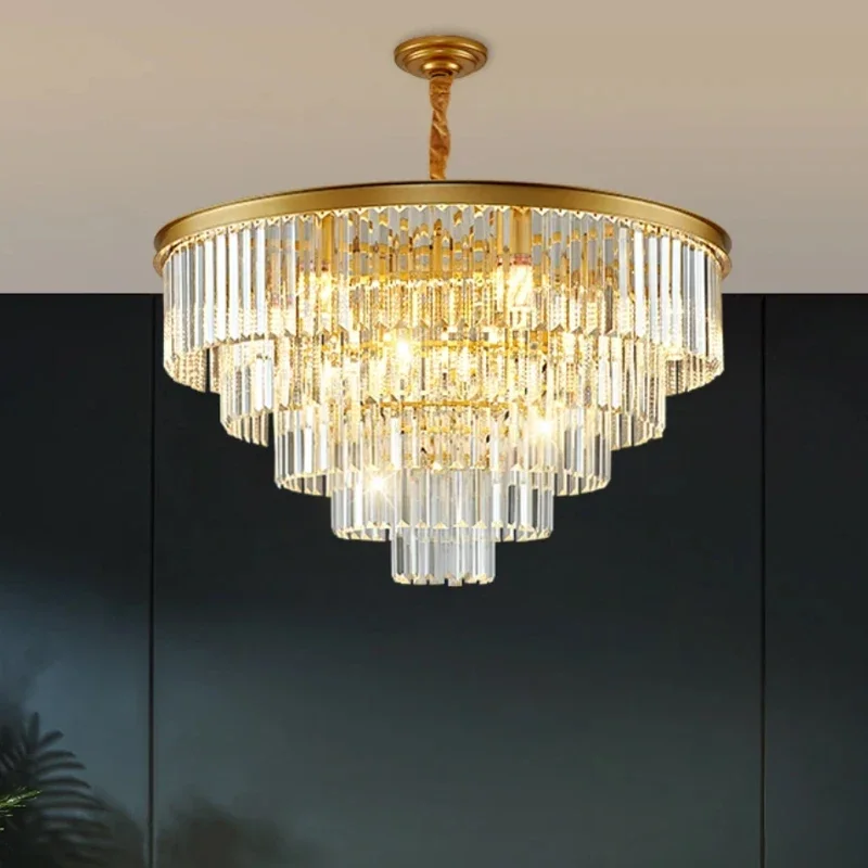 

Luxury Crystal LED Ceiling Lights Home Living Dining Room Lighting Decor Lustre Pendant Chandelier Indoor Bedroom Lights Fixture