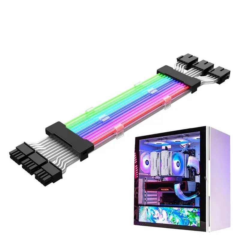 

RGB Power Supply Cables Multi Colored Mode Cable Extension Components For RGB Software From All Major Motherboard Cable Manage