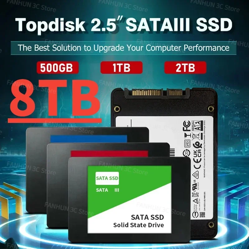 2.5 Inch SATAIII Internal Hard Drive Original High Speed SSD 1TB 2TB Solid State Hard Disk Drive for Laptop/Desktop/PS5
2.5 Inch SATAIII Internal Hard Drive Original High Speed SSD 1TB 2TB Solid State Hard Disk Drive for Laptop/Desktop/PS5