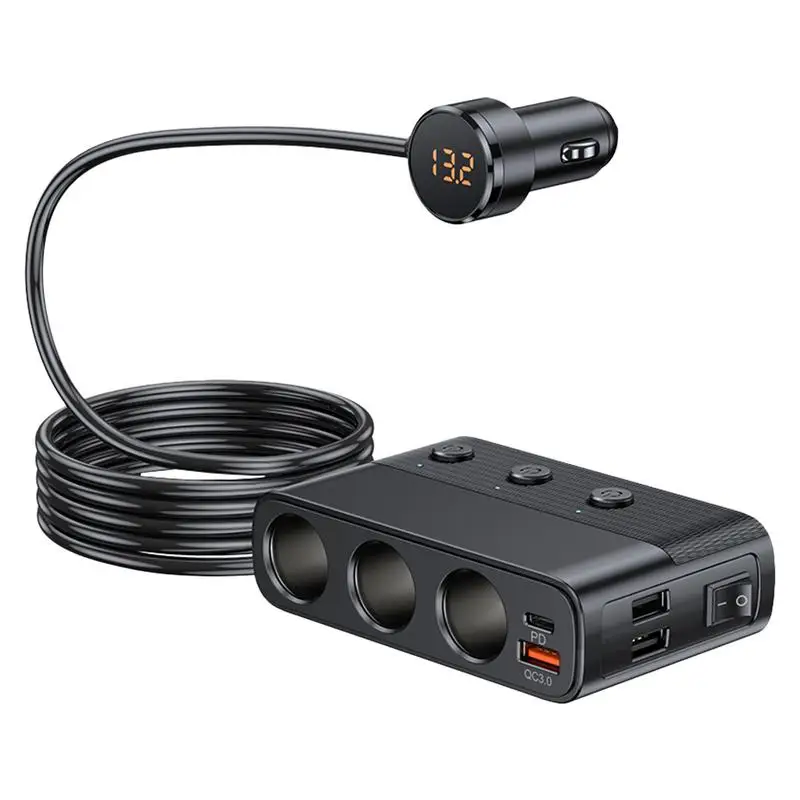 4 в 1, многофункциональный разветвитель зажигалки с 4 USB-портами и дисплеем напряжения
4 в 1, многофункциональный разветвитель зажигалки с 4 USB-портами и дисплеем напряжения