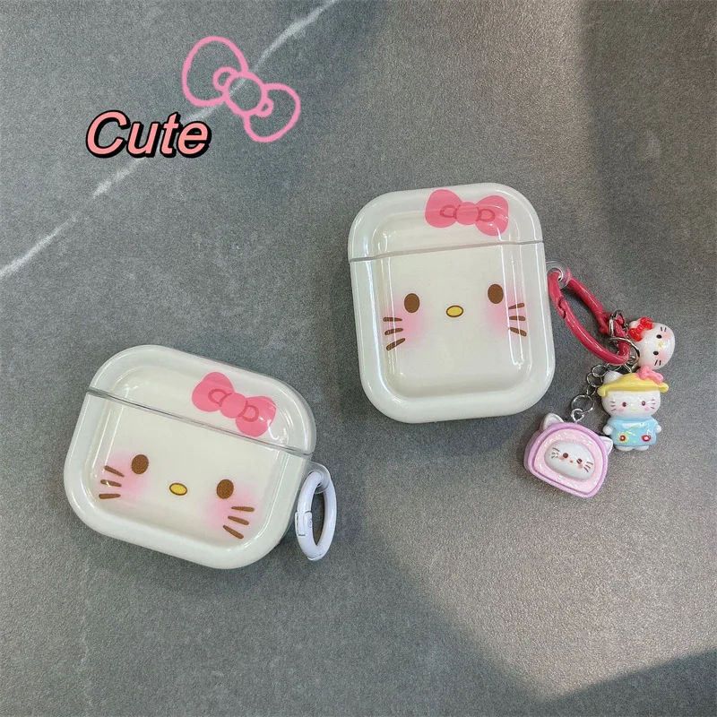 

Hello Kitty For Airpods Pro 2nd Generation Case,3D Cartoon Cute Cat Protective Earphone Cover For Airpods Pro 2 Case For Girls