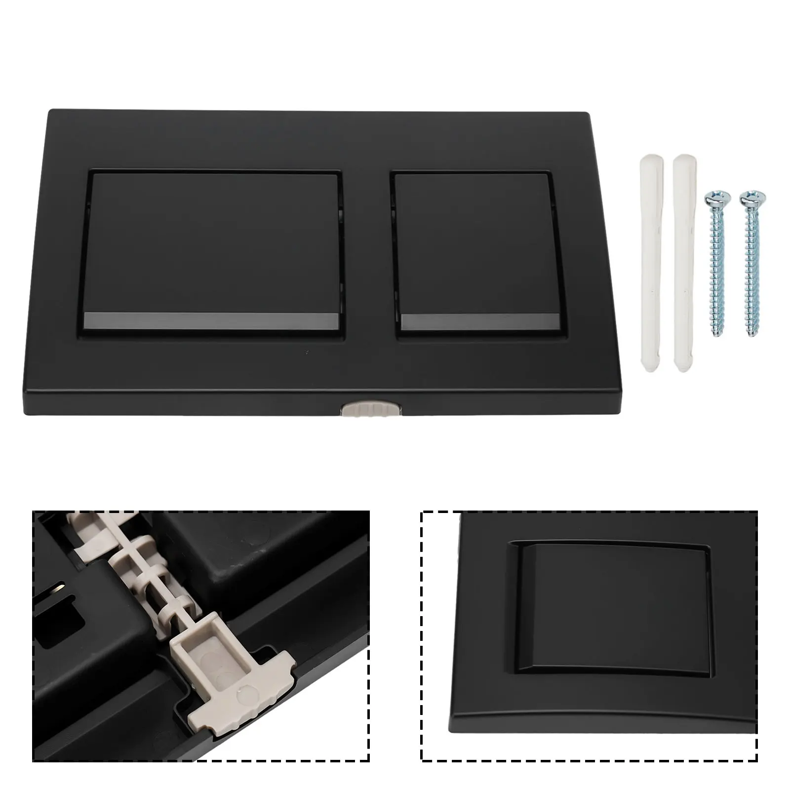 1pc Dual Flush Plate For Geberit ALPHA 15 For Concealed Cisterns Toilet Water Tank Flush Push Button Replacement Black Plastic
1pc Dual Flush Plate For Geberit ALPHA 15 For Concealed Cisterns Toilet Water Tank Flush Push Button Replacement Black Plastic