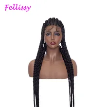Fellissy 38inch Synthetic Full Lace Front Wig Brazilian Black Long Straight African For Woman Braided Wigs Female Braiding Hair
Fellissy 38inch Synthetic Full Lace Front Wig Brazilian Black Long Straight African For Woman Braided Wigs Female Braiding Hair