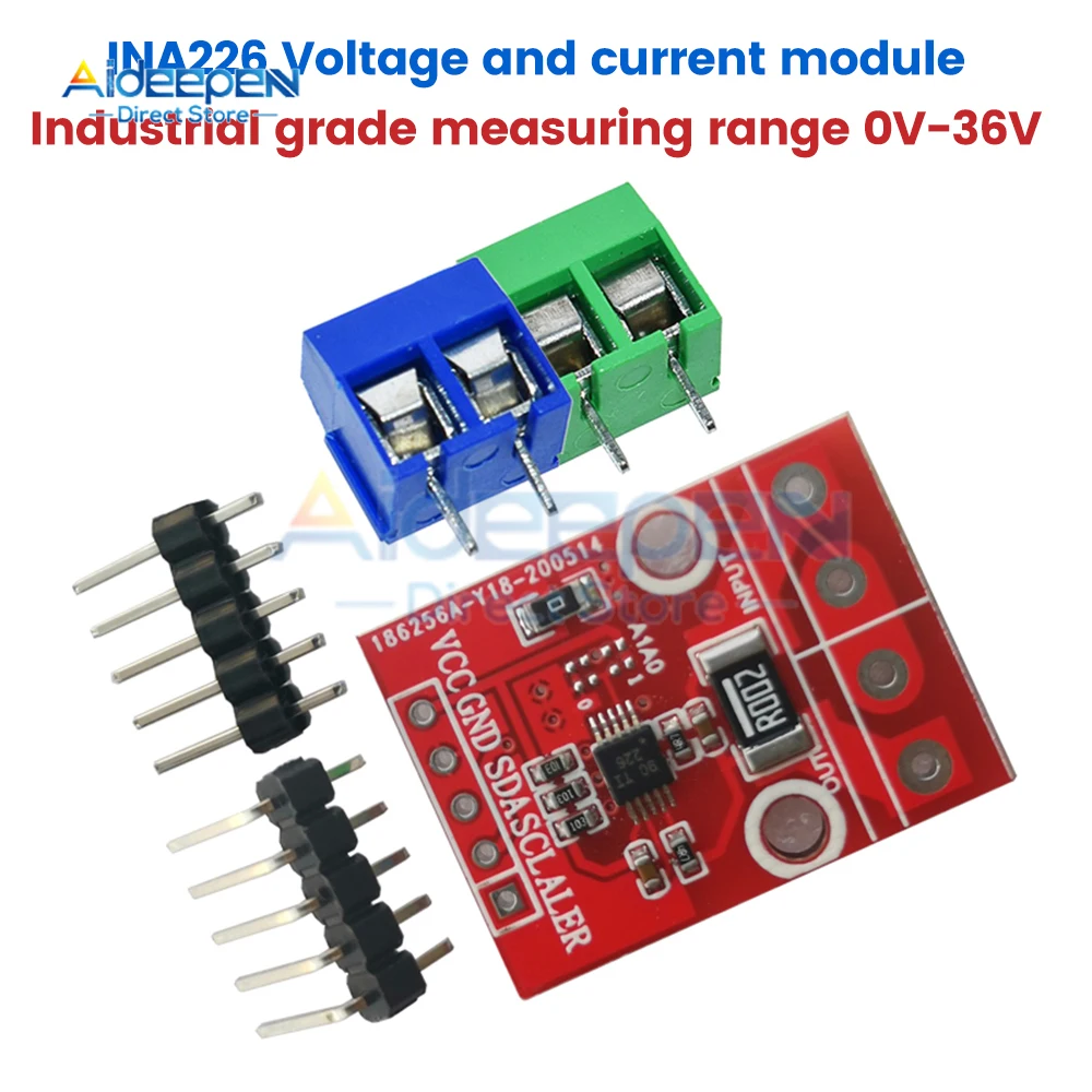 

INA226 Current Voltage Monitoring Sensor Module IIC I2C Interface Bi-directional Zero-Drift Breakout Board for Arduino DC2.7-5.5