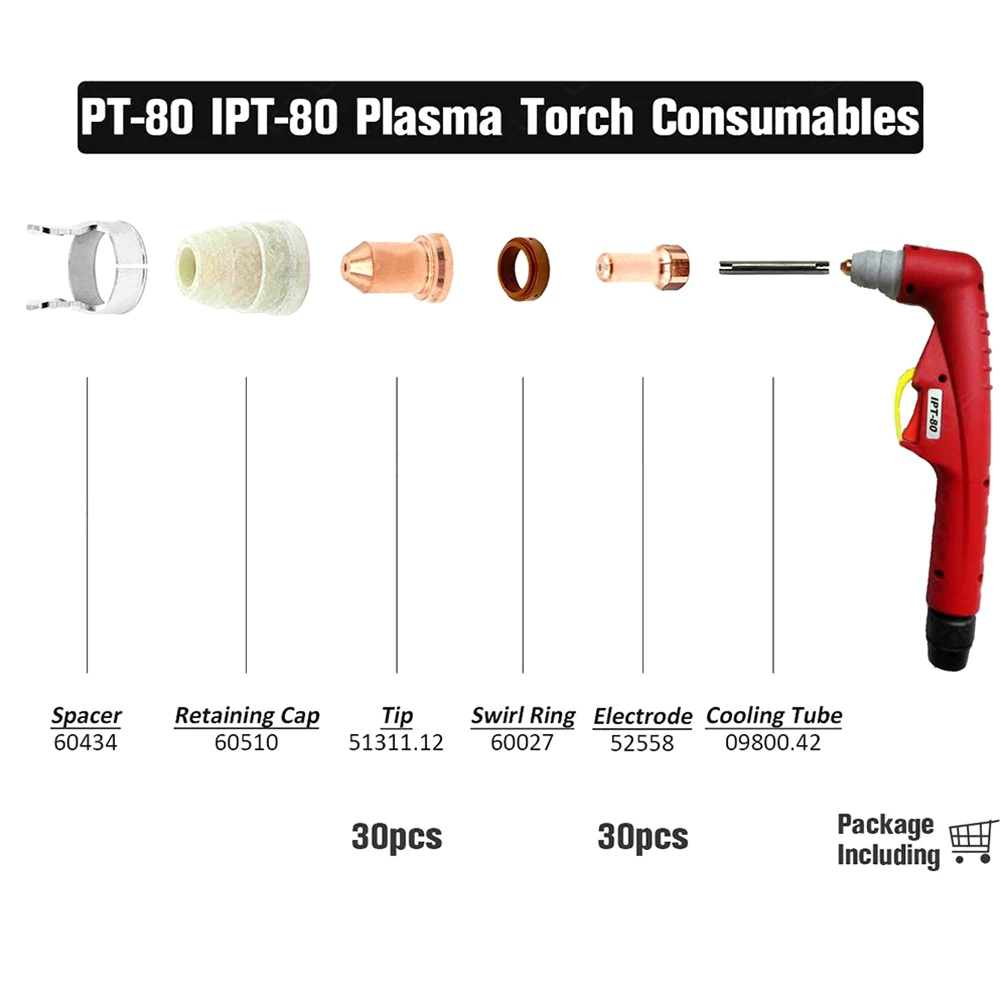 Plasma Cutter Kit Torch Nozzle Accessories IPT-80 PT-80 PT80 Replacement 1.2mm Tips 52558 51311.12 Workshop 2022
Plasma Cutter Kit Torch Nozzle Accessories IPT-80 PT-80 PT80 Replacement 1.2mm Tips 52558 51311.12 Workshop 2022