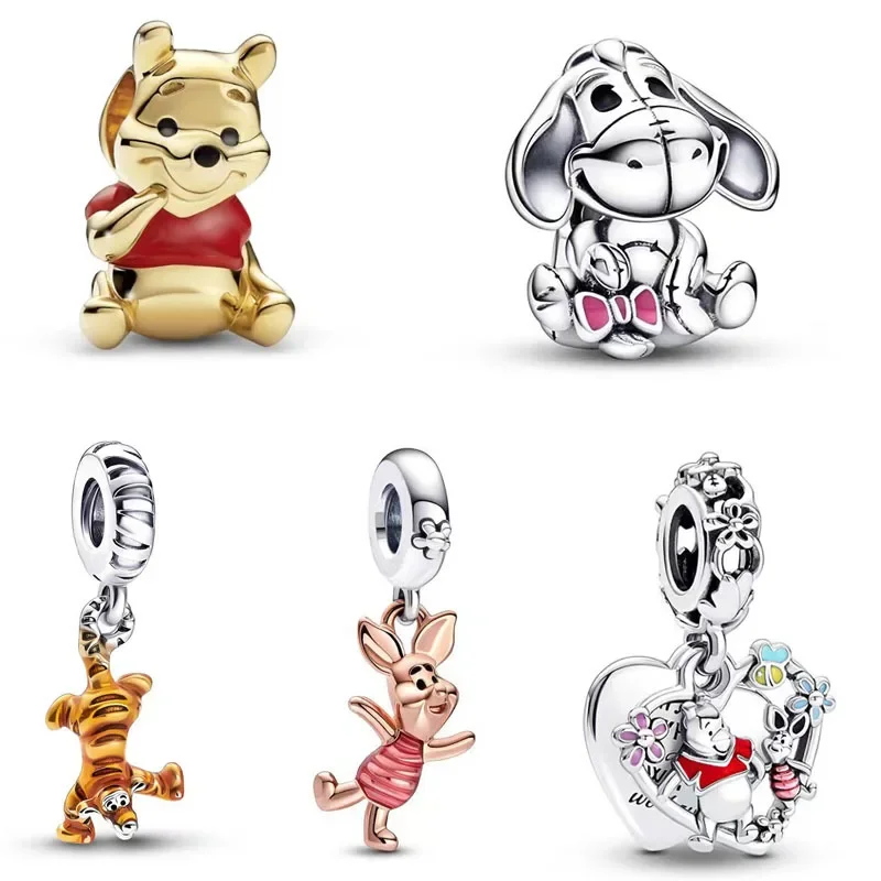 

Disney Cartoon Character Winnie The Pooh Piglet Tigger DIY Beaded Jewelry Accessories Cute Pendant Beads for Jewelry Making