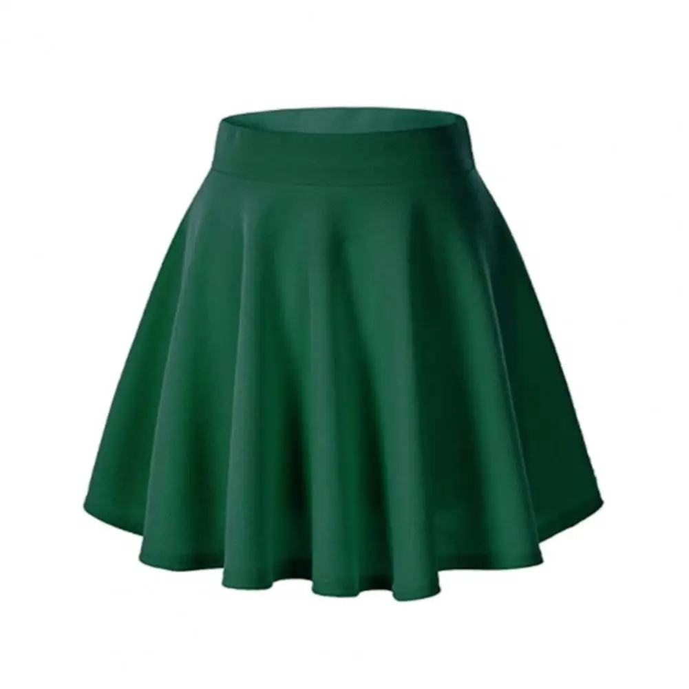 

Women High Waist Skirt High Waist A-line Skater Skirt for Women Solid Color Mini Skirt for Streetwear Outfits High Waist Short