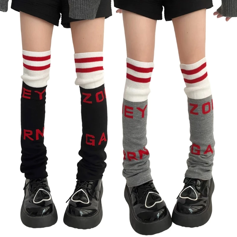 

Women Fashion Leg Warmers Star Knit Long Leg Socks Warm Students Girls 90s Boot Socks Party Casual Y2K Streetwear Gift