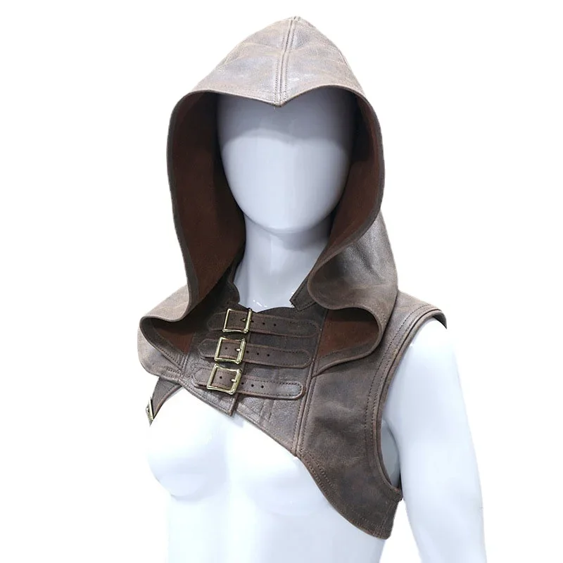 Hooded Leather Cloak Cape Cowl Adult Medieval Wicca Costumes Pagan Accessory Cosplay Assassin Hat Warrior Outfit For Women Men
Hooded Leather Cloak Cape Cowl Adult Medieval Wicca Costumes Pagan Accessory Cosplay Assassin Hat Warrior Outfit For Women Men