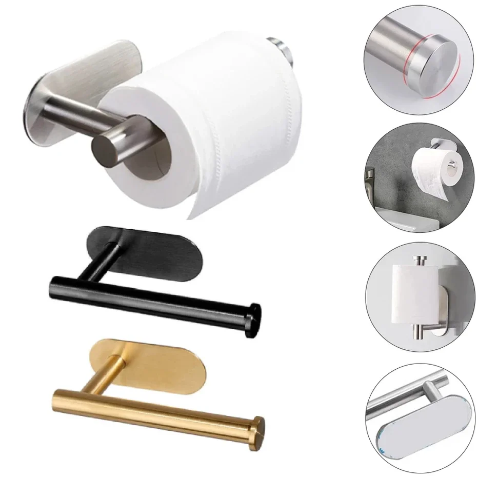 Adhesive Toilet Roll Paper Holder Organizer Wall Mount Storage Stand Kitchen Bathroom No Drill Tissue Dispenser Stainless Steel 
Adhesive Toilet Roll Paper Holder Organizer Wall Mount Storage Stand Kitchen Bathroom No Drill Tissue Dispenser Stainless Steel