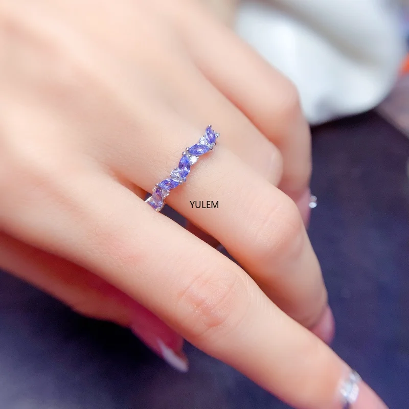 YULEM Natural Tanzanite Solid Silver Women Ring Genuine Gemstone Classic Wedding Anniversary Fine Jewelry Gifts Top Quality
YULEM Natural Tanzanite Solid Silver Women Ring Genuine Gemstone Classic Wedding Anniversary Fine Jewelry Gifts Top Quality