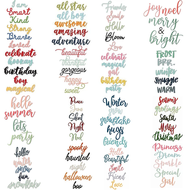 Metal Cutting Word Dies For Festival DIY Album Scrapbook 3D Greeting Card Decoration Happy Birthday Thank You 2022 New
Metal Cutting Word Dies For Festival DIY Album Scrapbook 3D Greeting Card Decoration Happy Birthday Thank You 2022 New