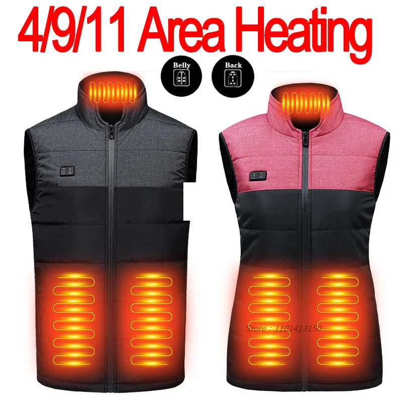 11 Places Heated Vest Men Women Winter Usb Heated Jacket Heating Vest Thermal Clothing Hunting Vest chaqueta chaleco 발열조끼 열선조끼
11 Places Heated Vest Men Women Winter Usb Heated Jacket Heating Vest Thermal Clothing Hunting Vest chaqueta chaleco 발열조끼 열선조끼
